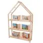 Mobile Preview: Massiv Holz Kinder Bücherregal | 3 Fächer mit Spitzdach
