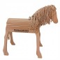 Preview: Holzpferd mit Mähne - Seitenansicht