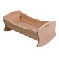 Preview: Puppen Wiege aus Holz - Seitlich Preview: Puppen Wiege aus Holz - Seitlich
