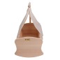 Preview: Puppenwiege Holz aus Buche Vollholz