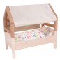 Preview: Puppendach mit tuch beige