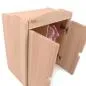 Preview: Puppen Kleiderschrank groß aus Holz Natur | Waldorf Puppen Schrank aus Massivholz