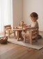 Preview: Puppenmöbel Set - Tisch-Stühle - in einem Waldorf Kinderzimmer