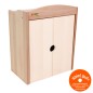 Preview: Puppenschrank weiß aus Naturholz