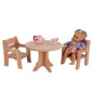 Preview: Puppenmöbel Set mit 2 Stühle, 1 Tisch & 1 Bank für 30cm große Puppen - Waldorf Puppen-Spielzeug Preview: Puppenmöbel Set mit 2 Stühle, 1 Tisch & 1 Bank für 30cm große Puppen - Waldorf Puppen-Spielzeug