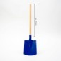 Preview: Blauer Kinder Spaten mit Holzstiel Kinderspaten blaues Blatt und Holzgriff Gartenspielzeug Kinder Spaten für Sandkasten