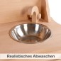 Preview: Spielküche Spüle Metallschüssel realistisches Abwaschen