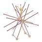 Preview: SteckART Set 1 Holzbaukasten als gebauter Stern mit bunten Stäben