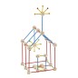 Preview: Hausähnliches Bauwerk aus dem SteckART Set 2 mit bunten Holzstäben
