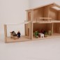 Preview: Komplettes Holz Puppenhaus ANNA LOTTI ELSA erweitert mit der Wintergarten Terrasse und Stoffdach