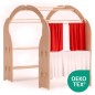 Preview: Kasperle Theater Tuch Set - rot- beige
