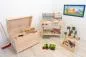 Preview: Großer Kinder-Werkzeugkasten mit großer Schatztruhe und Kinder-Werkbank aus Massivholz, Naturholz, nachhaltig