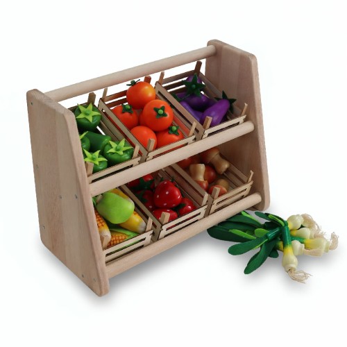 Stiege für Obst- und Gemüse aus Holz