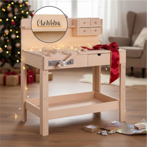 Kinder Werkbank - personalisierbar mit Namen Kinder Werkbank - personalisierbar mit Namen