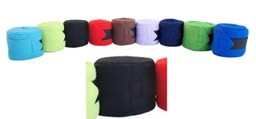 Miniline schwarze Fleece Bandage für Voltigierpferde | Beinschutz | Knöchelbandage