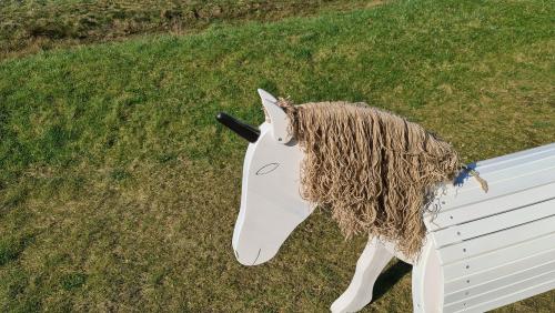 Glitzerndes Einhorn | Holzpferde Kinderspielzeug | Zubehör