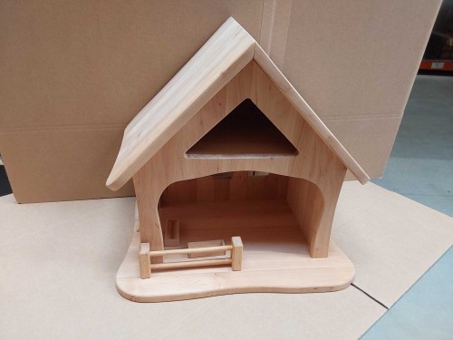 Preview: 2. Wahl Krippenstall aus Erle Massivholz Natur