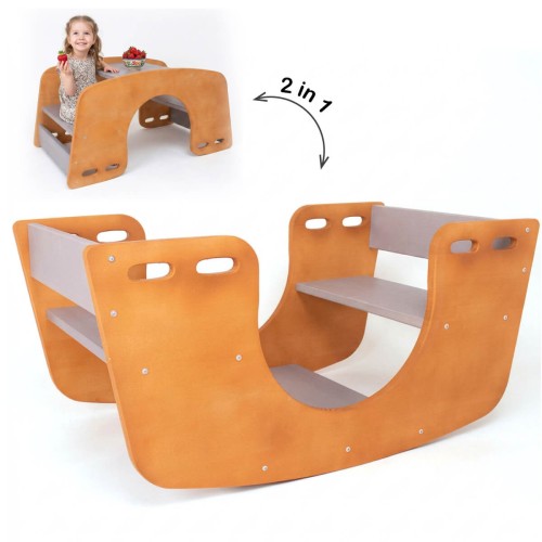 Holz Kinder Wippe als Schiffschaukel für Garten und Indoor Nutzung