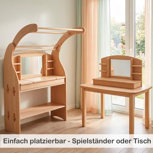 Kinder Schminktisch flexibel auf Tisch oder Spielständer nutzbar