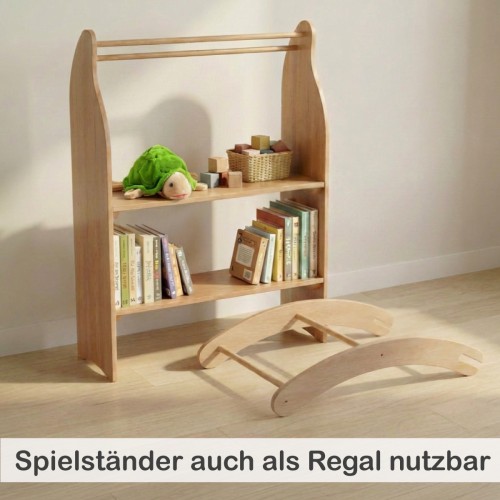 Spielständer auch als Regal nutzbar