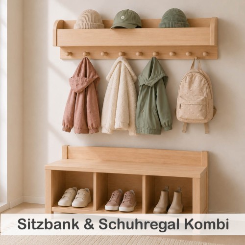 Kindergarderobe mit Sitzbank Kombi