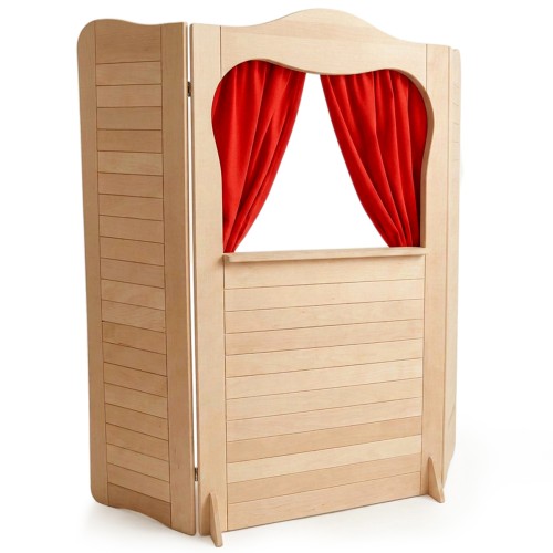 Handpuppentheater - Kasperle Vorhang rot optional bestellbar