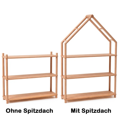 Breites Montessori Regal für Bücher und Spielzeug