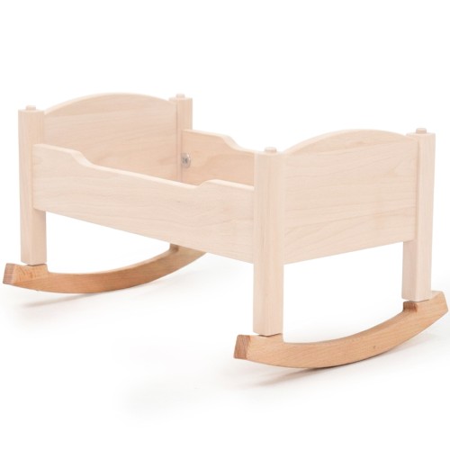 Weiße Wiegenkufen für Puppenbett als Zubehör zum Umbau zur Puppenwiege.
