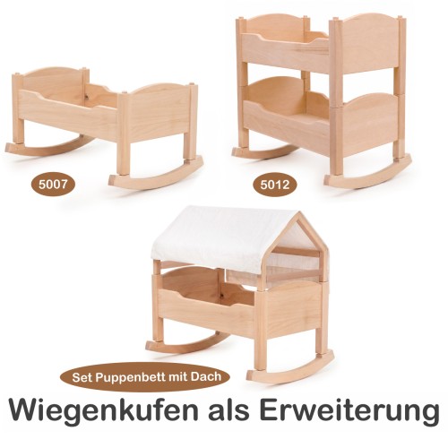 Wiegenkufen als Erweiterung für Peitz Puppenbett