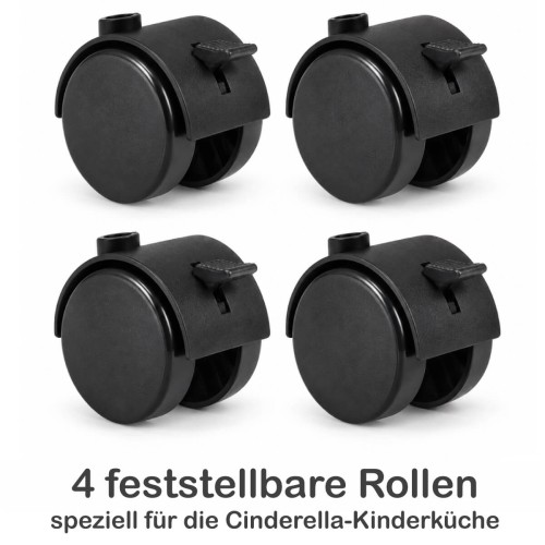Feststellrollen 4er-Set schwarz