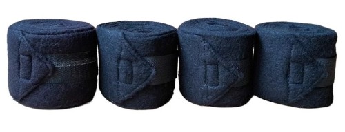 Preview: Große Fleece Bandage 4er Set schwarz