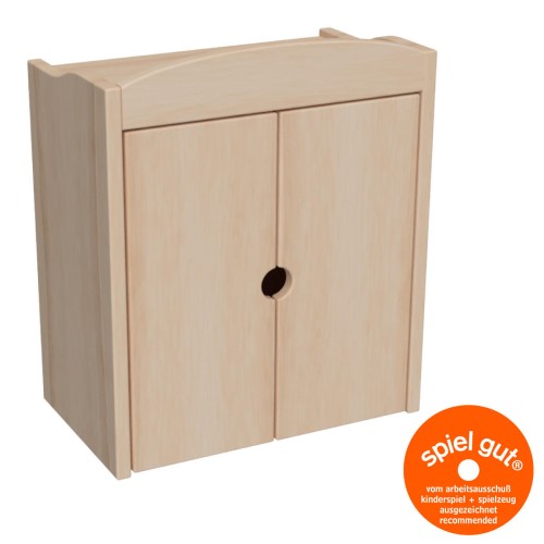 Puppen Kleiderschrank GRETA groß aus Holz Natur | Waldorf Puppen Schrank aus Massivholz