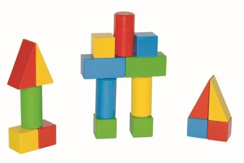 Klein-Kind-Spielsachen Ziehwagen mit Bauklötzen G8558