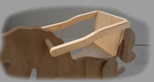 Sitzhalterung für Schaukelpferd "Kleiner Donner" | Sicherheits-Bügel für Kleinkinder aus Natur Öko Holz