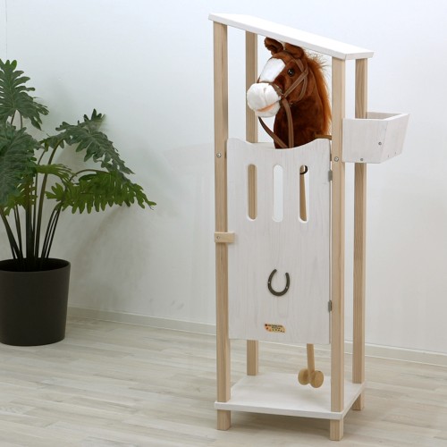 Steckenpferdstall für ein Steckenpferd weiß naut Holz Steckenpferdstall für ein Steckenpferd weiß naut Holz