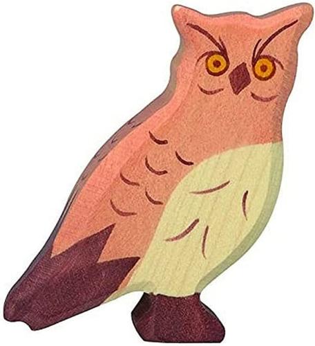 Uhu-Eule und Biber | Europa 3 Tier-Paket | Arche Spielfiguren | Holztiger