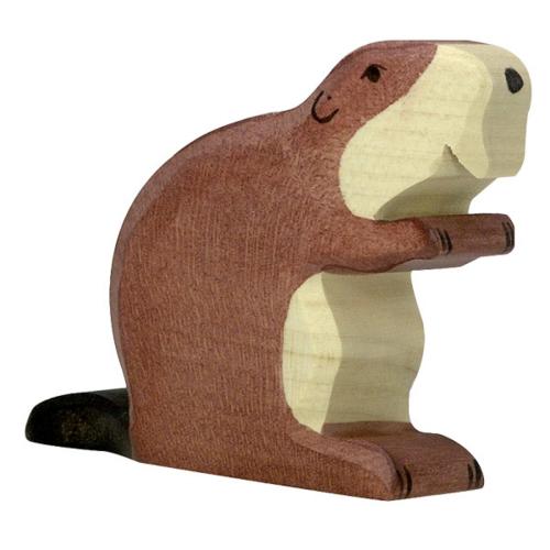 Uhu-Eule und Biber | Europa 3 Tier-Paket | Arche Spielfiguren | Holztiger