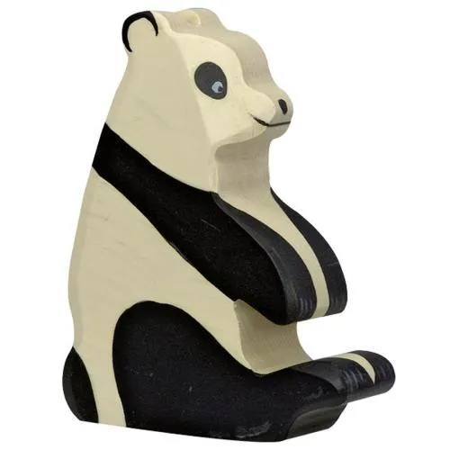 Panda-Bär und Schildkröte | Asien 2 Tier-Paket | Arche Spielfiguren | Holztiger
