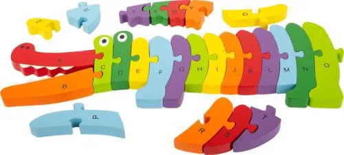 ABC-Puzzle-Krokodil-3425_legler_small_foot-Lernspielzeug-bunt-Lerneffekt-Kinder-ab-5-Jahre