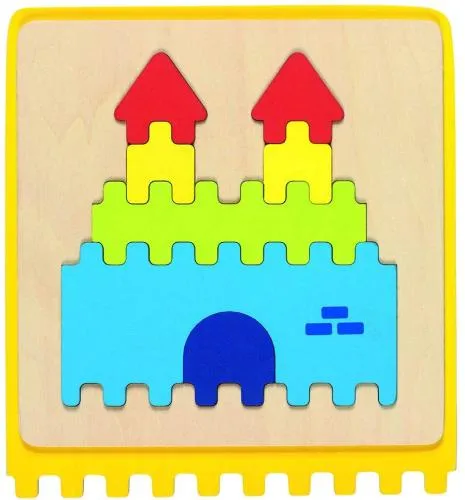 Fühlpuzzle | 3 teilig | Haus - Schiff - Burg | Lernspielzeug | Spielzeug für Kleinkinder