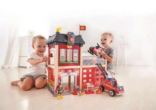 Kinder-Feuerwehr | Großstadt-Feuerwache - 13teilig | kinderspielzeug