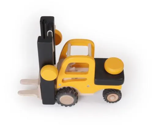 Kinder-Gabelstapler | Massivholz | Baustellenfahrzeug | 4140