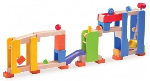 Große Kugelbahn Hammer Slammer | Kinder-Kugelbahn-Holz | Lern-Motorikspielzeug | RS 852 E