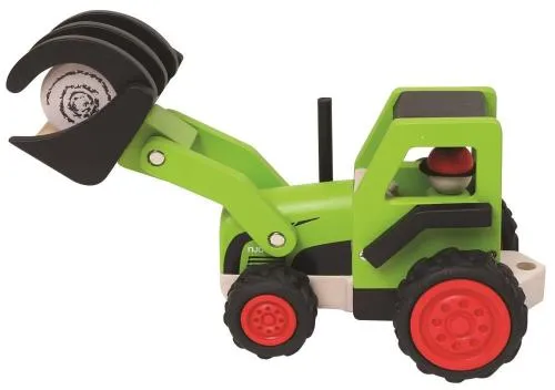 Kinderspielzeug Fahrzeug Pintoy Traktor mit Ladeschaufel 88663 Trecker