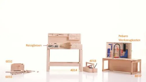 Tischlerwerkstatt-Kinderwerkbank-Werkzeugkasten