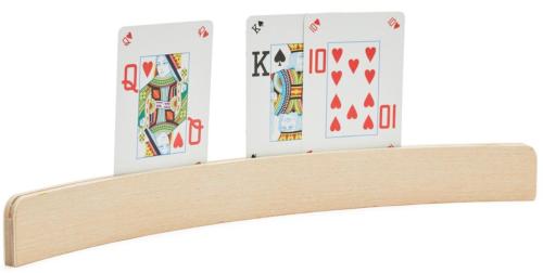 Kartenhalter Rommee Kanaster Senioren Kinder Spielkartenhalter aus Holz 35 cm 