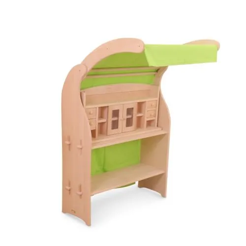 Einseitiger Kinder-Spielständer "kleiner Ben" | Bücherregal | Buchenholz grün