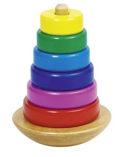 Bunt Holz-Stapelturm | Lernspielzeug für Babys