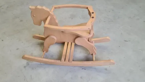 SP-Schaukelpferd aus Holz mit Sitzhalterung-Kinder-Schaukelpferd