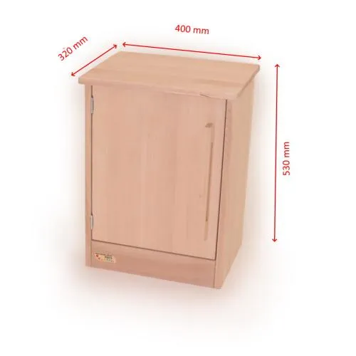 Kinderkühlschrank Lars aus Massivholz, Abmessungen